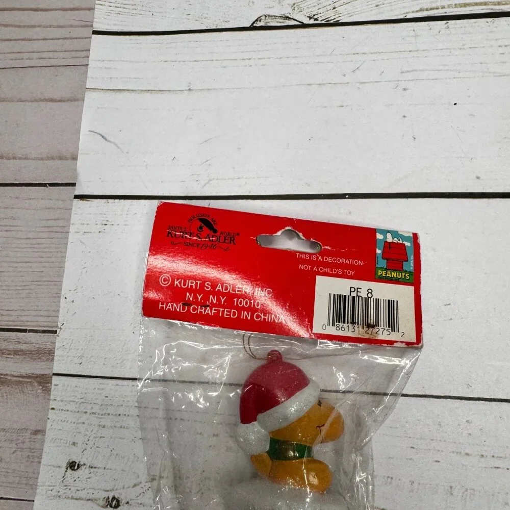 Woodstock in a Stocking Christmas Ornament Kurt Adler 3 1/2